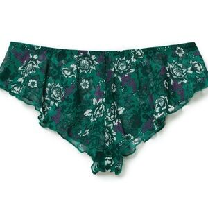 Adore Me Graciela Green Floral Lace Bikini Panty